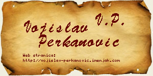 Vojislav Perkanović vizit kartica
